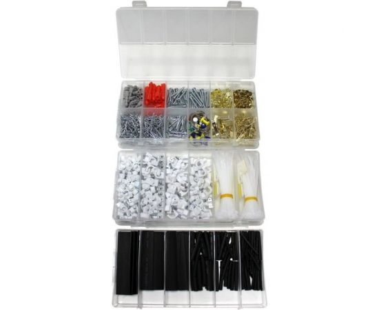 Набор инструментов ISMA 1/4"", 6 гр., 5-13 мм, шарнирно-губцевый, отвертки, биты, уровень, молоток, расходник, кейс-слесарный стул max нагр.120 кг, 1500 предметов 515002(48105) – изображение 3