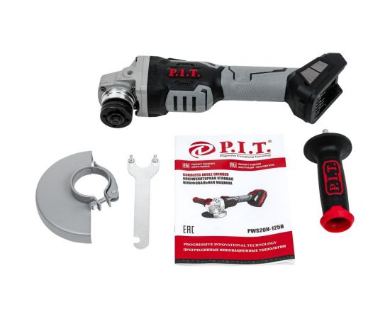 Аккумуляторная бесщеточная шлифовальная машина P.I.T. SOLO (20В, 125мм, Li-Ion, 4500/6500/8000 об/мин, коробка) PWS20H-125B – изображение 5