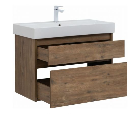 Тумба Aquanet Nova Lite 85 2 ящика (SLIM SYNERGY) дуб рустикальный (249954) 00249954 – изображение 6