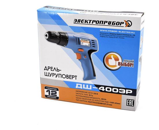 Сетевая дрель-шуруповерт ЭЛЕКТРОПРИБОР ДШ-400ЭР – изображение 6
