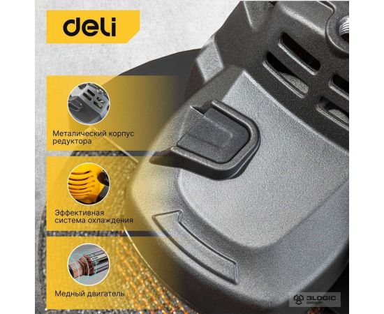 Угловая сетевая шлифмашина DELI DL-JM180-E1 2000 Вт, 180 мм, 6500 об/мин, картон 103025 – изображение 6