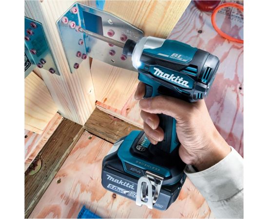 Аккумуляторный ударный бесщеточный шуруповерт Makita Т-Режим, 1/4"", 180Нм, М5-М16, кейс, 2x5Ач DTD172RTJ – изображение 10