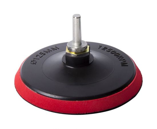 Насадка с липучкой для шлифмашины 125 мм + адаптер на дрель Toolberg 90002511026 