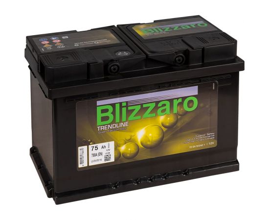 Аккумулятор BLIZZARO TRENDLINE 75L 700A, 278x175x190 461862 
