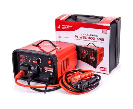 Инверторное пуско-зарядное устройство KVAZARRUS powerbox 600i, таймер, пластиковый кейс 8764 