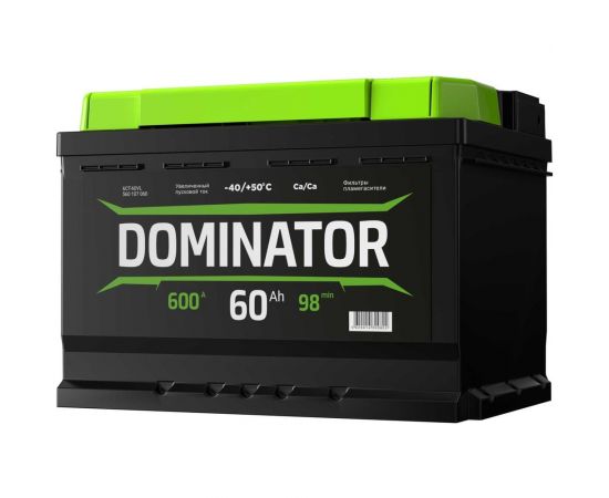 Аккумулятор DOMINATOR 6 СТ 60 Ач 1 L, 600 А ССА, 560107060 
