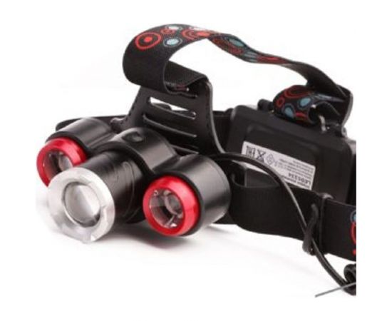 Налобный аккумуляторный фонарь Ultraflash LED5334 (3,7В, черный, 3LED, 5 Вт, фокус, 2 аккумулятор, 4 режима, USB, бокс, са) 15031 