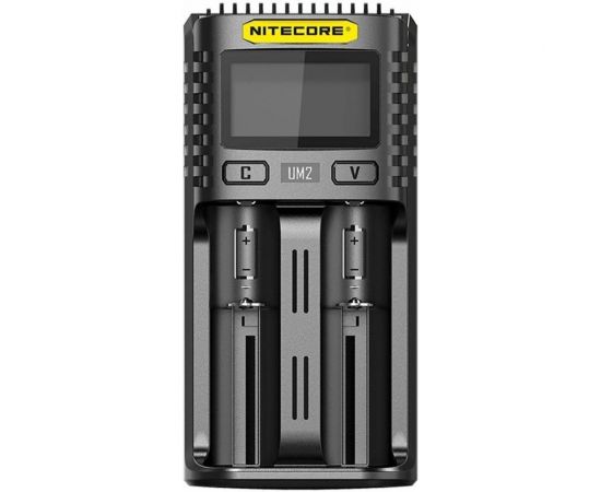 Зарядное устройство Nitecore UM2 18650/21700 на 2АКБ Intellicharge V2 Совместим с Li-ion/IMR и Ni-MH/Ni-Cd аккумуляторами с автоматическим определением 18264 