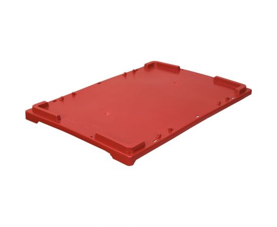 Крышка для ящиков Тара.ру п/э, 600x400 мм, цв. красный, утяжеленная 27942 