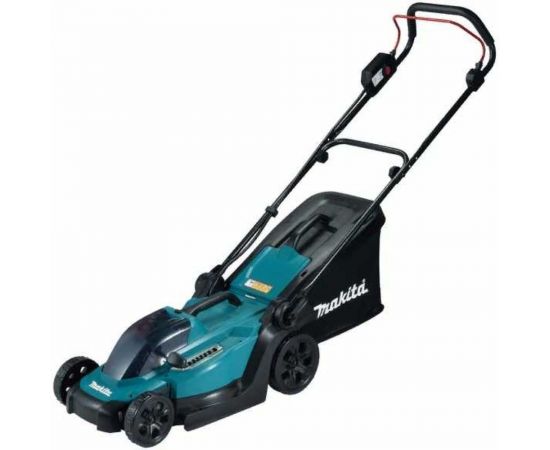 Аккумуляторная газонокосилка Makita LXT 18В, 450 Вт, ширина 33 см, травосборщик 30 л, 3 в 1, 8-ступенчатое центральное регулирование, 20-75 мм XPT DLM330Z 
