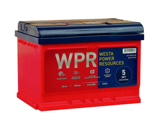 Аккумулятор WPR 6ст 60 VLR 0 LB, 640 А EN, 560110310 