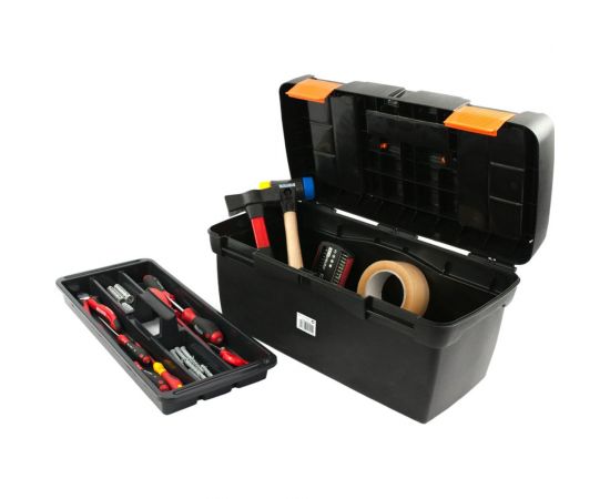 Ящик для инструмента Tayg 20 черный, с лотком, 500x258x255 мм 115554 