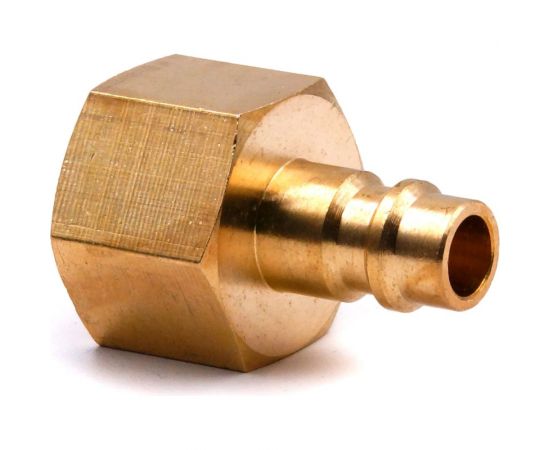 Соединение быстросъемное пневматическое HQ-PF12 «папа»-внутр. резьба 1/2" (латунь) HQ-mech УТ000002477 