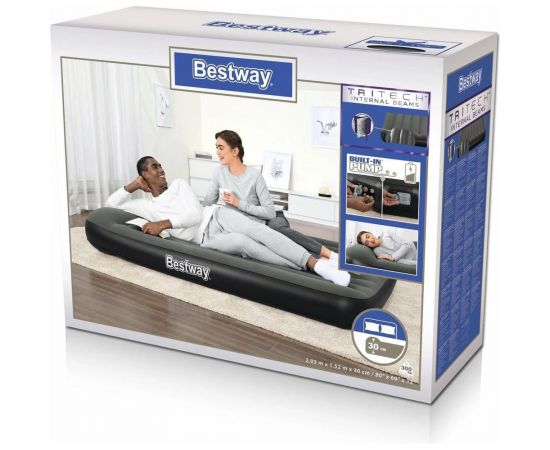 Надувной матрас со встроенным аккумуляторным насосом BestWay Tritech Queen 203x152x30 см 67930 130448 – изображение 2