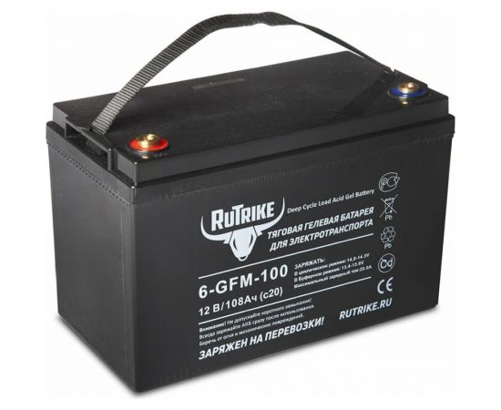 Тяговый аккумулятор Rutrike 6-GFM-100 (12V108A/H C20) 023280 – изображение 2