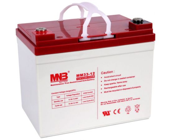 Батарея аккумуляторная АКБ MM33-12 12В 33Ач MNB MM33-12 – изображение 2