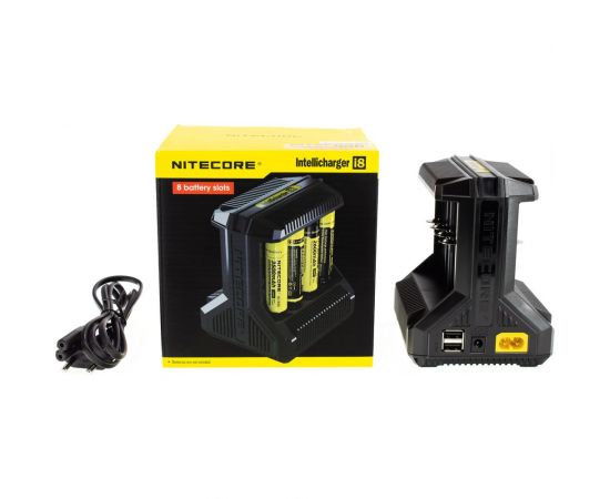 Зарядное устройство Nitecore i8 18650/16340 на 8АКБ Intellicharge V2 Совместим с Li-ion и Ni-MH/Ni-Cd аккумуляторами с автоматическим определением 16613 – изображение 2