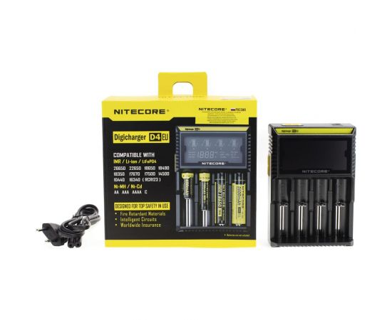 Зарядное устройство Nitecore D4 18650/16340 на 4АКБ Intellicharge V2 Совместим с Li-ion и Ni-MH/Ni-Cd аккумуляторами с автоматическим определением 11480 – изображение 2