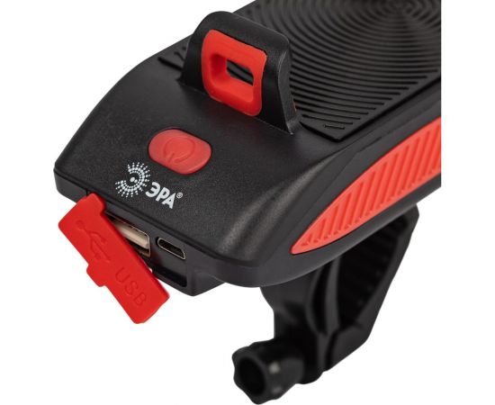 Велосипедный светодиодный фонарь ЭРА VA802 аккумуляторный powerbank сигнал держатель для телефона 5W Б0058230 – изображение 3