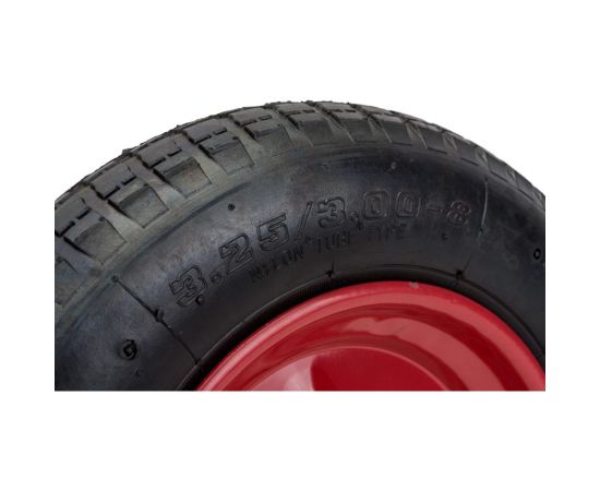 Колесо пневматическое 350x80 мм (диаметр втулки 20 мм) для садовой тачки 2-колесной ЛЕТО 7265 – изображение 3