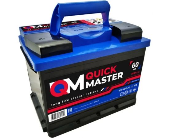 Аккумуляторная батарея Quick Master SP 6СТ-60 (L)-(1) 480А, 242x175x190 4657771813214 – изображение 3