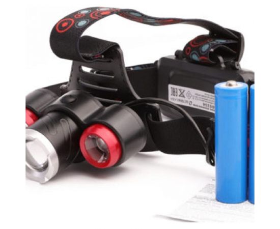 Налобный аккумуляторный фонарь Ultraflash LED5334 (3,7В, черный, 3LED, 5 Вт, фокус, 2 аккумулятор, 4 режима, USB, бокс, са) 15031 – изображение 3