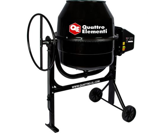 Бетоносмеситель QUATTRO ELEMENTI Gravity 200 (1000 Вт, 200 л, 23 об/мин., замес 119 л, полиамидный венец) 916-035 – изображение 4