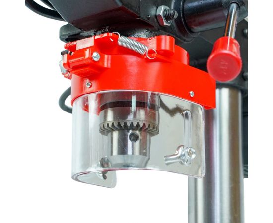 Вертикальный сверлильный станок Спец ССВ-500-16 220 В, 500 Вт, 600-2600 об/мин, 3-16 мм патрон, 5 скоростей, стол 160х160 мм, тиски в комплекте СПЕЦ-3262/370101 – изображение 10