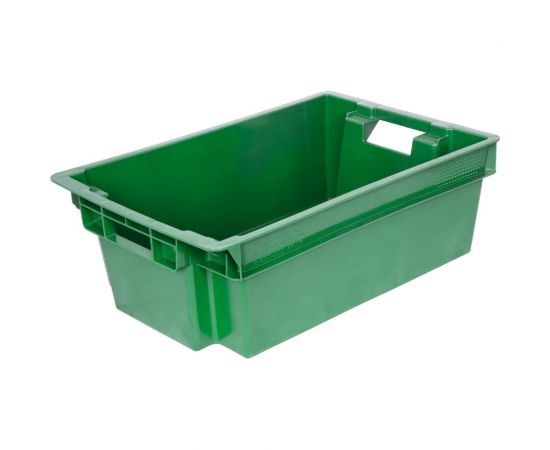 Ящик Тара.ру п/э, 600x400x200 мм, 1,7 кг, сплошной, цв. зеленый 28433 