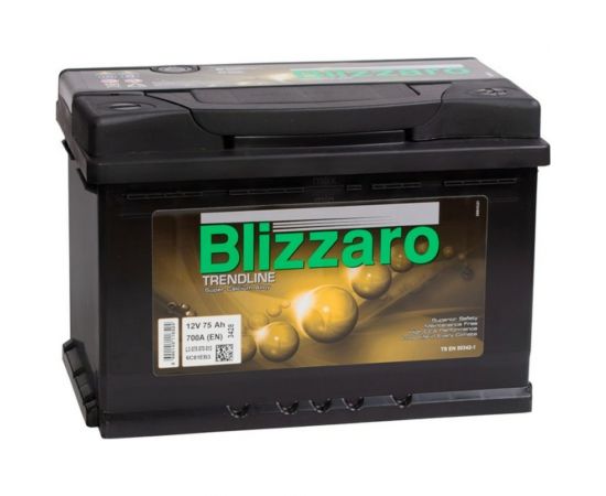 Аккумулятор BLIZZARO TRENDLINE 75R 700A, 278x175x190 450724 