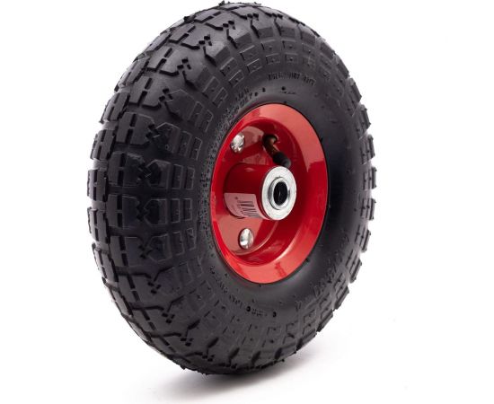 Колесо пневматическое для тачек (10x3.50-4; ось 16 мм; длина 80 мм) ENIFIELD 10x3,50-4 16/80 