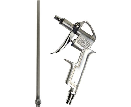 Продувочный пистолет TopAuto стальной топ авто сопло 80мм, быстросъём euro, до 6 атм 21031 
