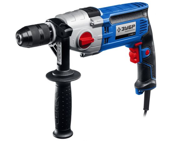 Профессионал безударная 2-х скоростная дрель ЗУБР 900 вт Д-П900-2 