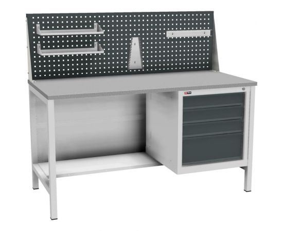 Верстак с тумбой с ящиками с экраном Э1 с навесными аксессуарами (7038/7016) Диком ВЛ-К-150 11.0293-103 