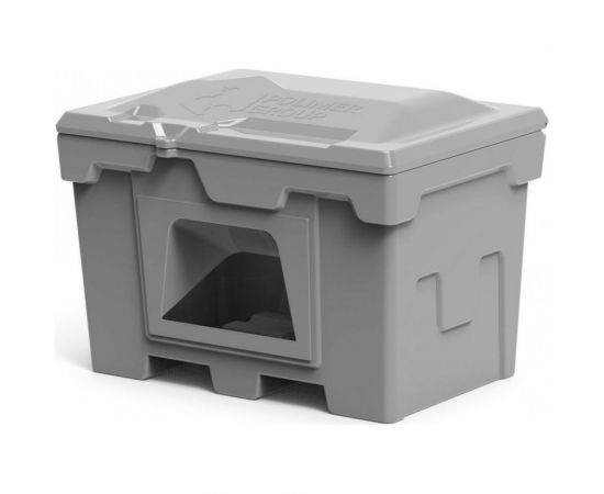 Ящик POLIMER GROUP 500 л, с крышкой и дозатором, цвет серый FB25006 