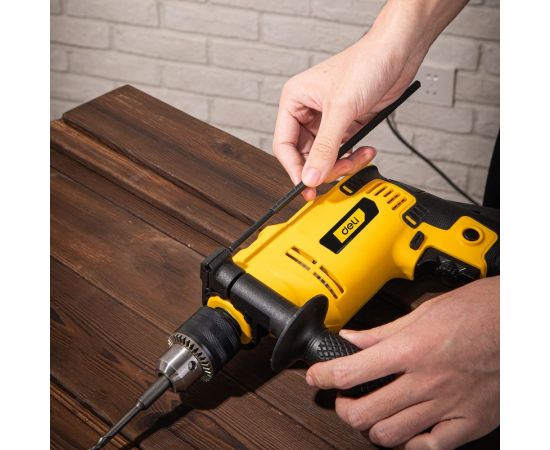 Сетевая ударная дрель DELI DL-CZ13-E2 (850Вт, ЗВП ф13мм, 3000 об/мин, реверс, картон) 102959 – изображение 12