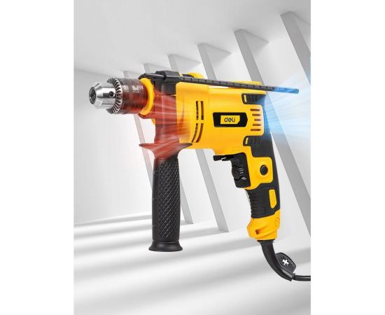 Сетевая ударная дрель DELI DL-CZ13-E2 (850Вт, ЗВП ф13мм, 3000 об/мин, реверс, картон) 102959 – изображение 15