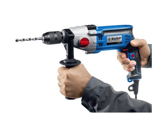 Профессионал безударная 2-х скоростная дрель ЗУБР 900 вт Д-П900-2 – изображение 16