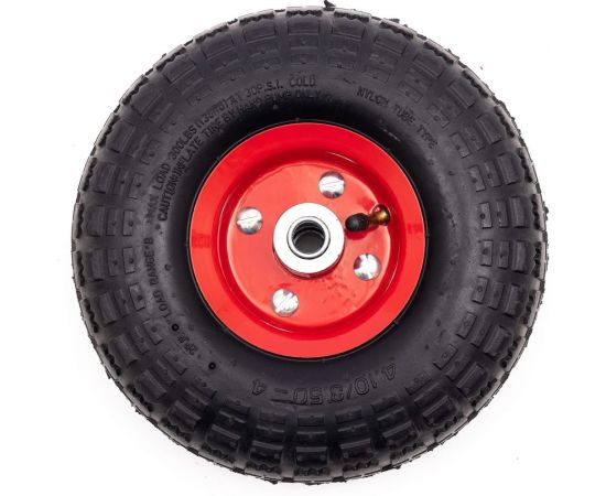 Колесо пневматическое для тачек (10x3.50-4; ось 16 мм; длина 80 мм) ENIFIELD 10x3,50-4 16/80 – изображение 2