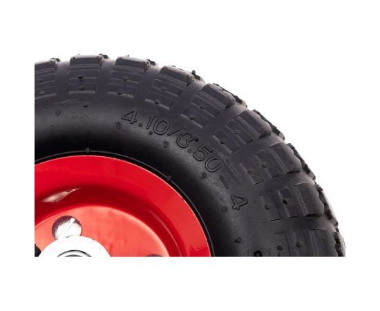 Колесо пневматическое для тачек (10x3.50-4; ось 16 мм; длина 80 мм) ENIFIELD 10x3,50-4 16/80 – изображение 6