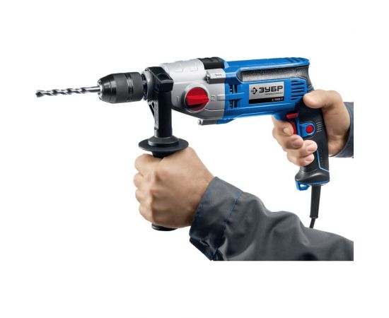 Профессионал безударная 2-х скоростная дрель ЗУБР 900 вт Д-П900-2 – изображение 7