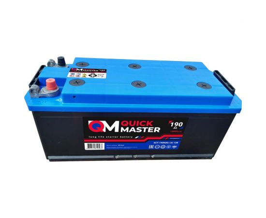 Автомобильная аккумуляторная батарея Quick Master АКБ sp 6ст-190 (R)-(4) 1200a 4657771814563 – изображение 7