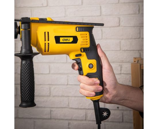 Сетевая ударная дрель DELI DL-CZ13-E2 (850Вт, ЗВП ф13мм, 3000 об/мин, реверс, картон) 102959 – изображение 8