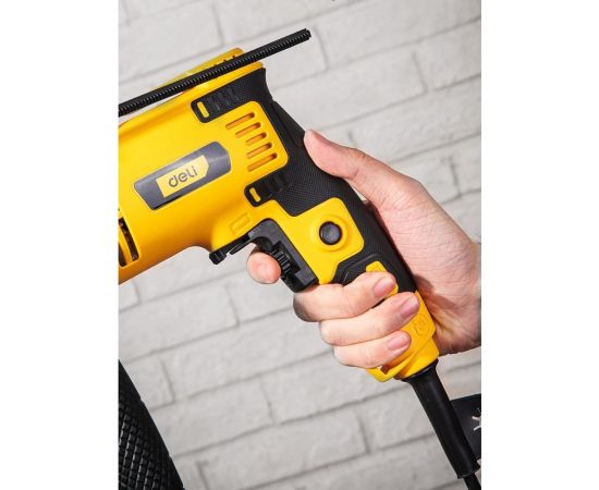 Сетевая ударная дрель DELI DL-CZ13-E2 (850Вт, ЗВП ф13мм, 3000 об/мин, реверс, картон) 102959 – изображение 9