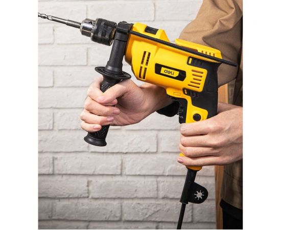 Сетевая ударная дрель DELI DL-CZ13-E2 (850Вт, ЗВП ф13мм, 3000 об/мин, реверс, картон) 102959 – изображение 10