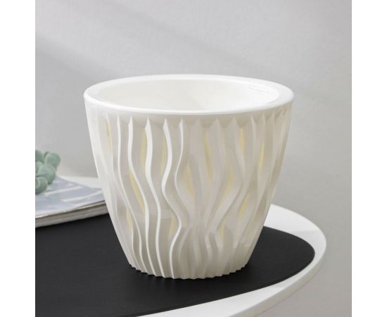 Кашпо со вставкой СИМАЛЕНД Вдохновение 3 л, 19.5 см, 16.5 см, белый 4534384 