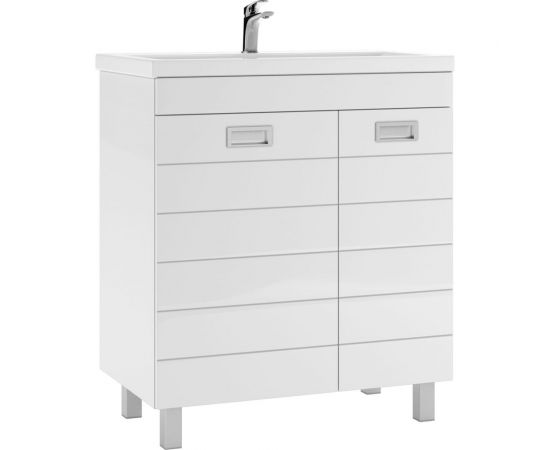 Тумба Домино Cube под умывальник Elen 75 без ящика, с корзиной для белья DC5003T 