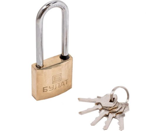 Навесной замок БУЛАТ ВС 1150-01 латунный, d=8 мм 13360 