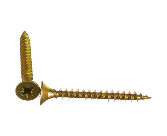 Потайной универсальный шуруп Метизный двор 5,0x45, желтый, 250 шт. 4607159063496 