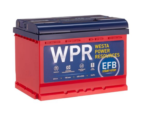 Аккумулятор WPR EFB 6ст 60 VL 1 LB, 620 А EN, 560109311 